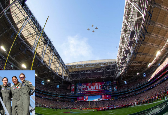 The All-Female Pilot Team Made Historic Flyover at the Super Bowl
