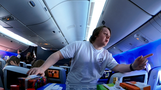 Lewis Capaldi surprises British Airways customers with a live performance of brand new song on flight to Los Angeles