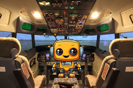 The pilot in the cockpit may someday be a robot