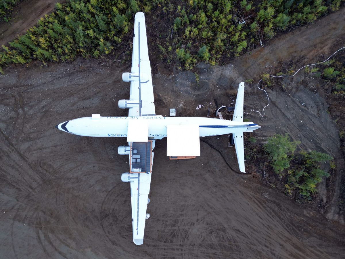Stay in a DC-6 Airplane that has been converted to a 2 bedroom lodge located in Big Lake, Alaska