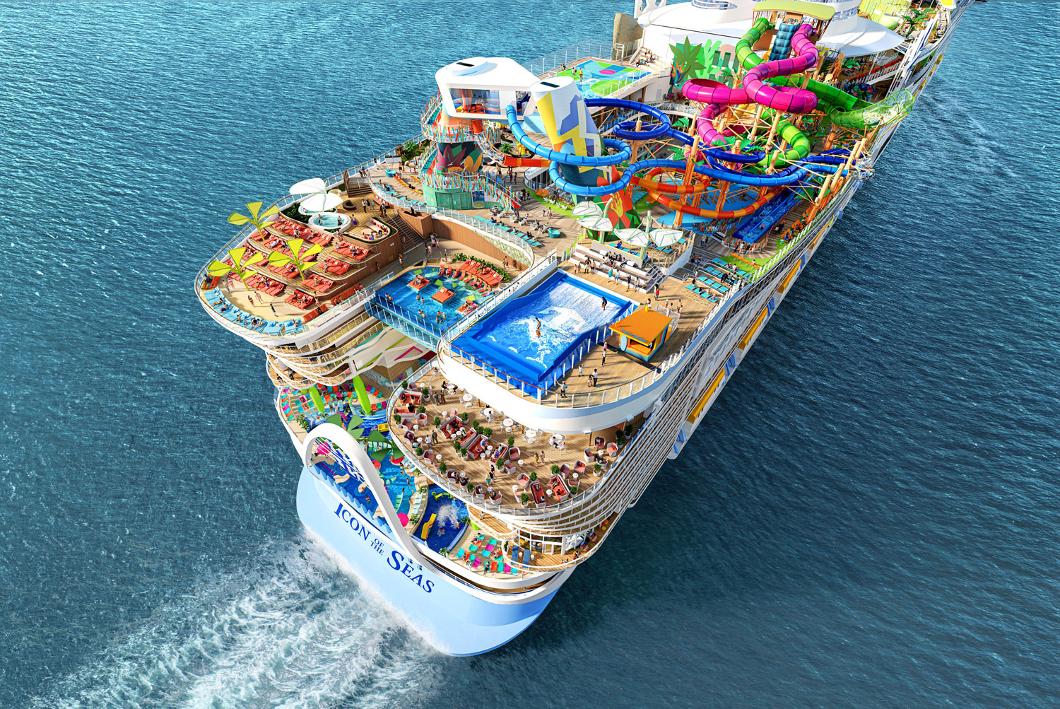 Icon of the Seas has the largest waterpark at Sea – 7 pools, 9 whirlpools & waterslides