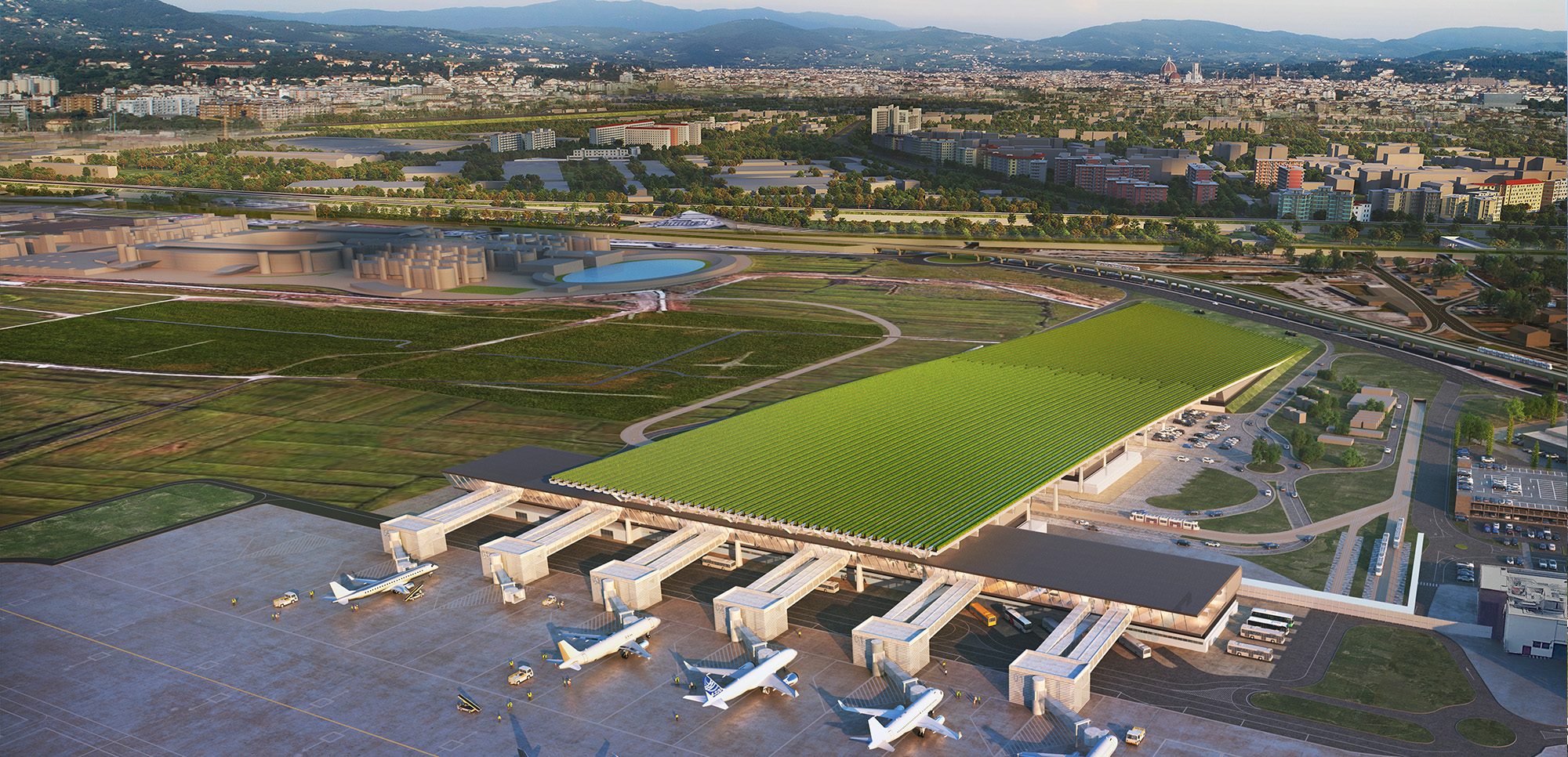 Florence Aeroporto Amerigo Vespucci will get a vineyard on top of the Airport terminal