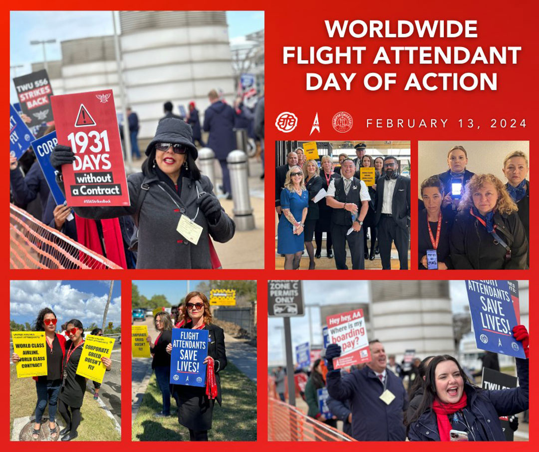 Flight Attendants Take Historic Action Together for Fair Contracts Covering 100,000 Crewmembers