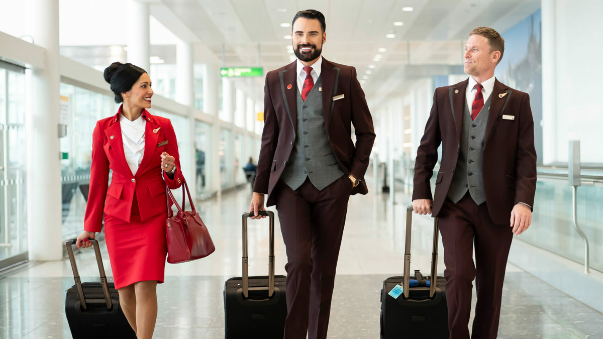 Rylan Clark puts his cabin crew skills to the test with Virgin Atlantic