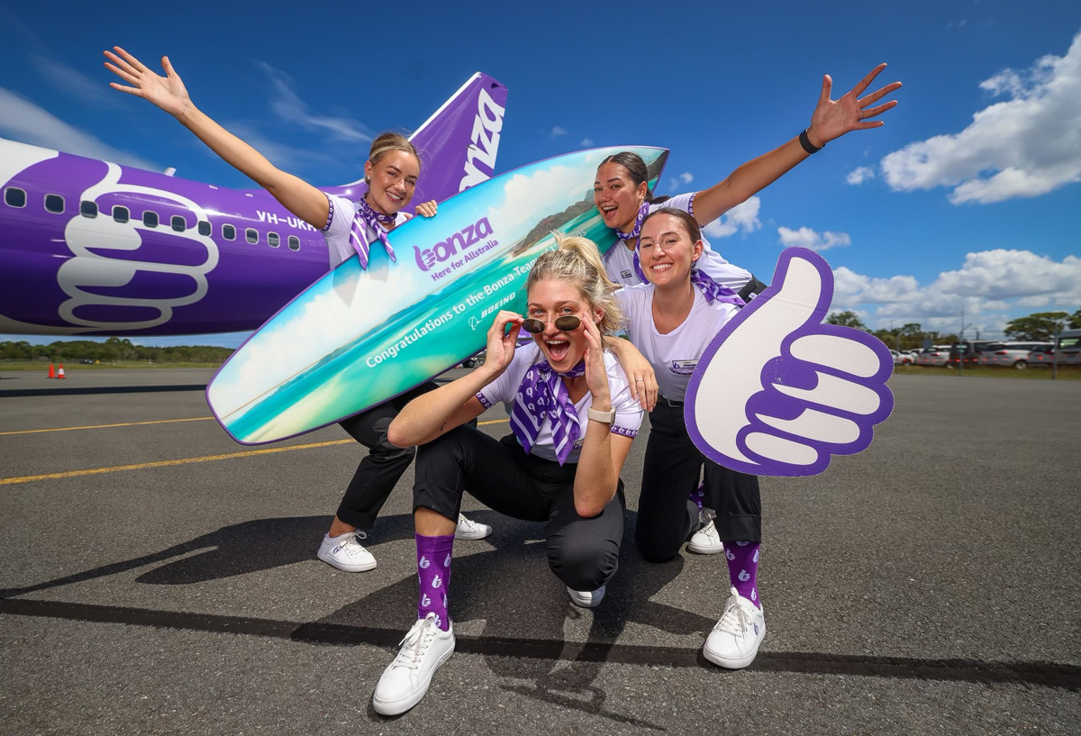 Join the Bonza legends at the Gold Coast Airport base!