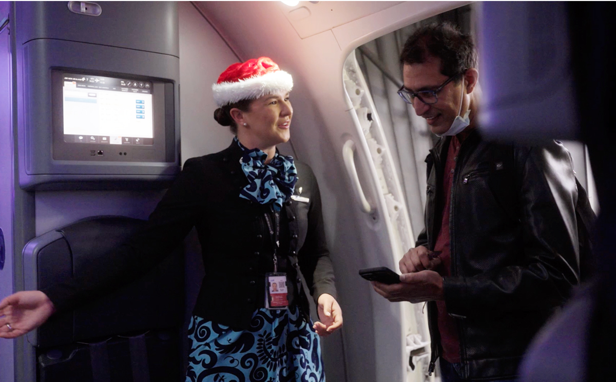 Air New Zealand surprises hundreds of passengers missing Christmas Day with holiday magic at 30,000 feet