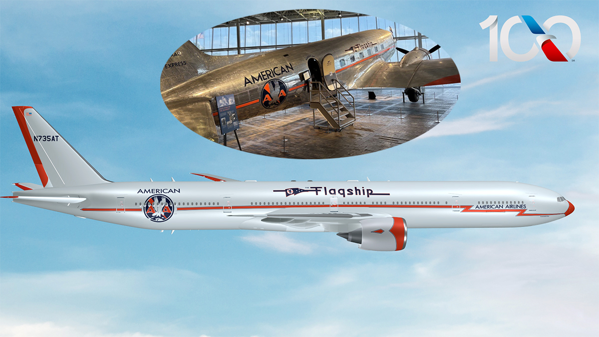 American Airlines unveils special Flagship livery ahead of centennial year that mirrors the Classic DC-3 Looks