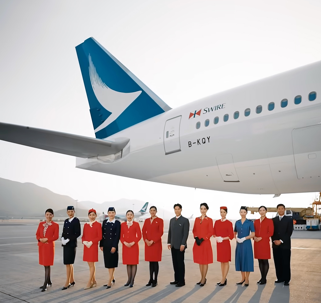 Cathay Pacfic vintage uniforms are making a comeback