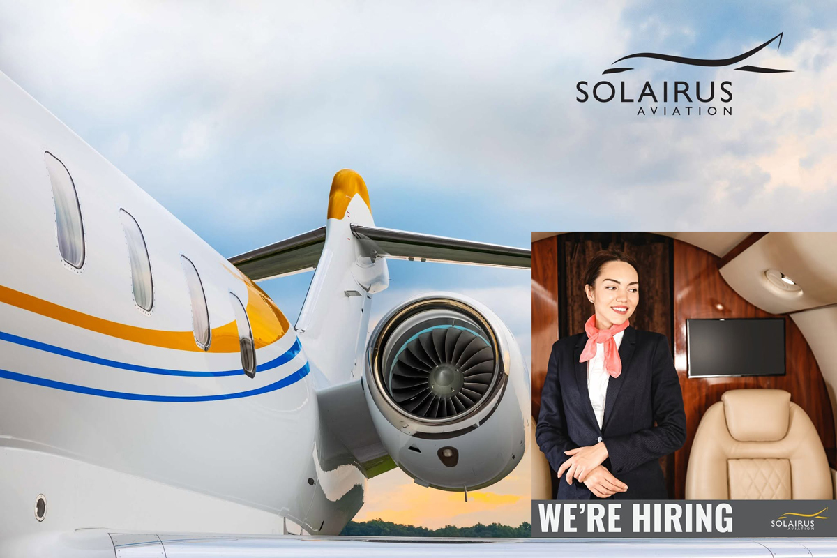 Solairus Aviation is looking for a Full-Time Flight Attendant to join an operation based at KSJC