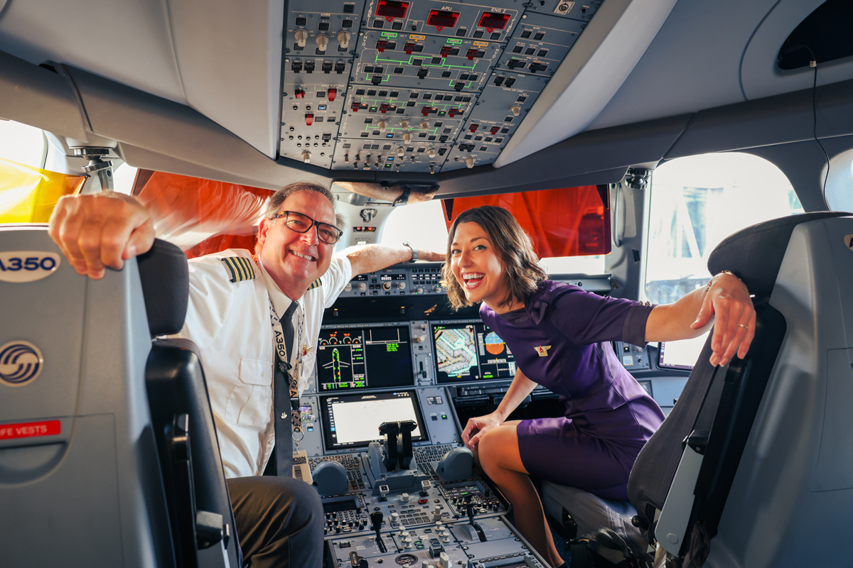 A full-circle moment: Flight attendant joins her pilot father for his final Delta flight