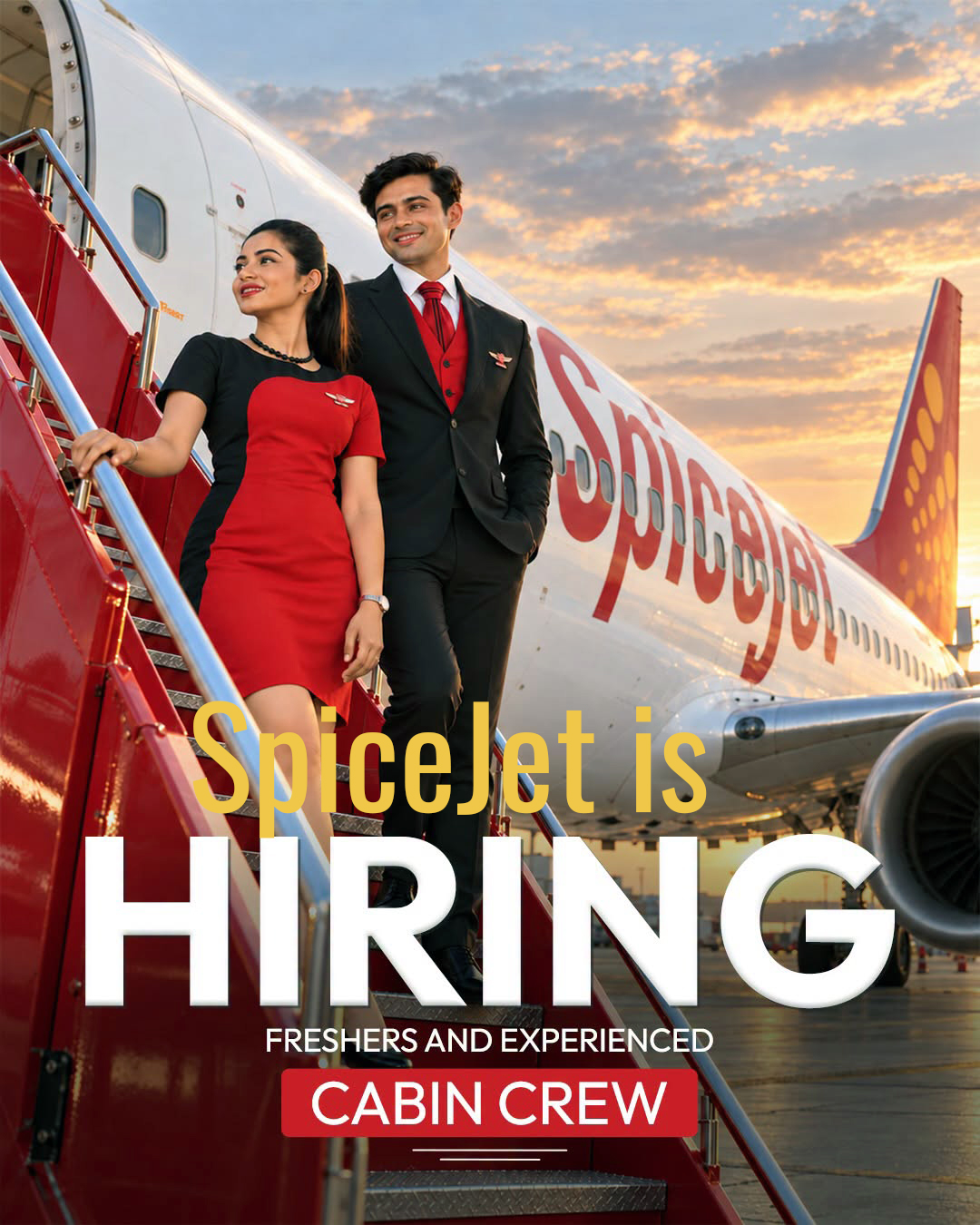 SpiceJet is hiring Cabin Crew